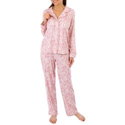 Jessica Simpson Womens 2-Pc. Paisley Pajama Set