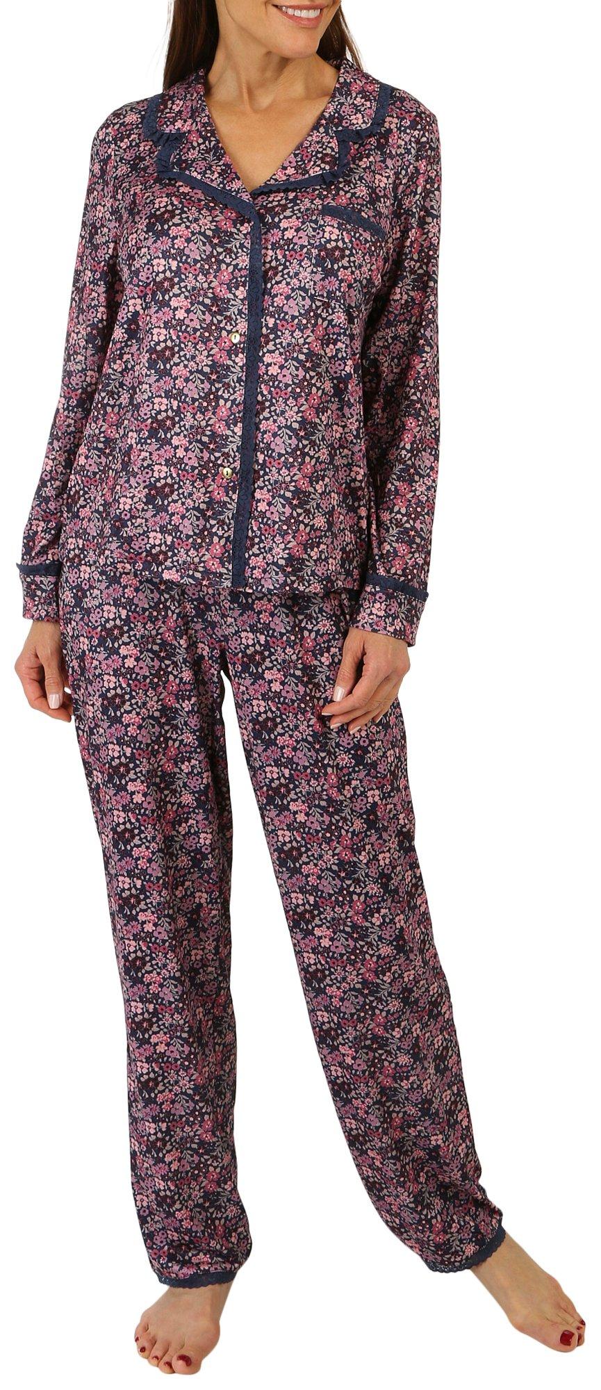 Womens 2-Pc. Floral Pajama Set