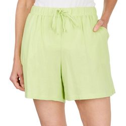 Coral Bay Womens Solid Pajama Shorts