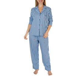 Nautica Womens 2-Pc. Striped Pajama Set
