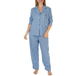 Womens 2-Pc. Striped Pajama Set