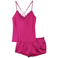 Linea Donatella Womens 2-Pc. Solid Cami & Shorts Sleep Set