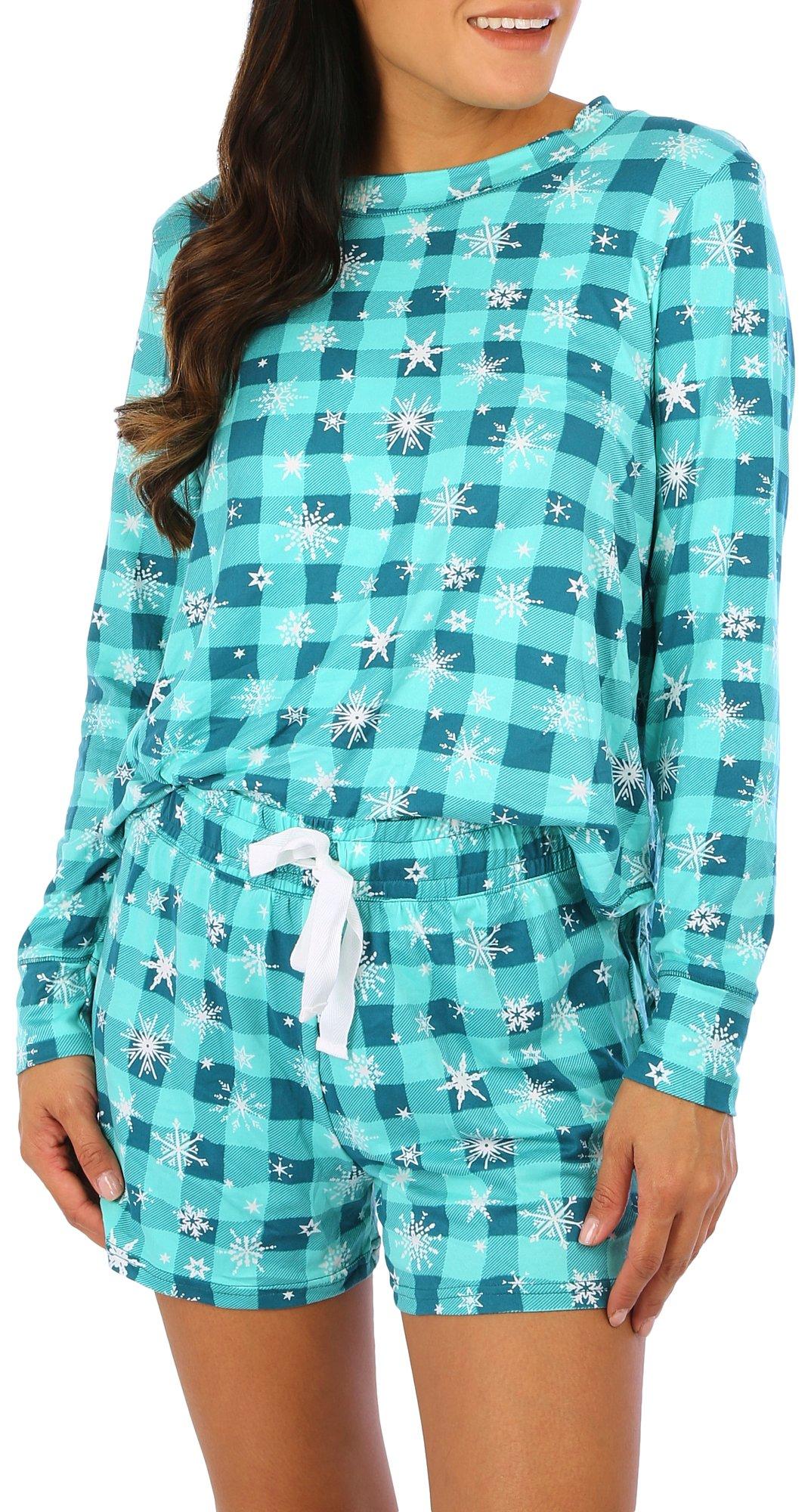 Womens 2-Pc WhisperLuxe Plaid Sleep Set