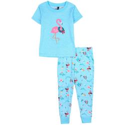 Toddler 2 Pc. Flamingo Florida Short Sleeve Pajama Set
