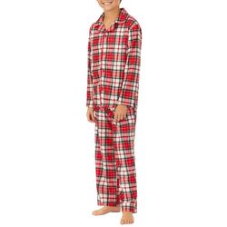 Pajamarama Kids 2-Pc. Button Up Plaid Pajama Set