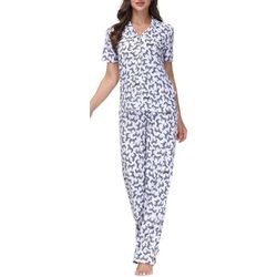 Echo Womens 2-Pc. Zebra Pajama Set