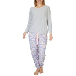 Cool Girl Womens 2-Pc. Camo Pajama Set
