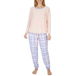 Cool Girl Womens 2-Pc. Plaid Pajama Set