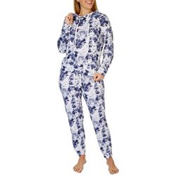 KIKIT Womens 2-Pc. Hooded Long Sleeve & Jogger Pajama Set