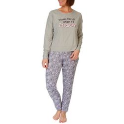Be Yourself Womens 2-Pc. Friday Pajama Set