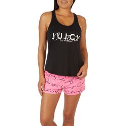 Juicy Couture Womens 2 Pc. Tank Pajama Short Set
