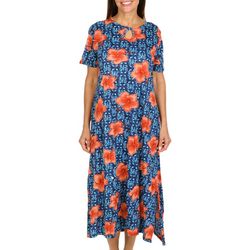 Womens Floral Short Sleeve Nightgown