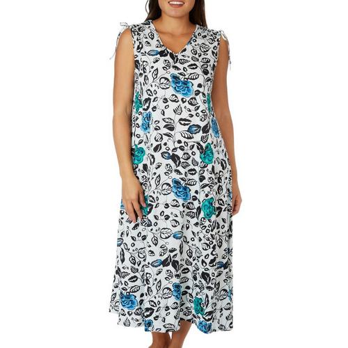 Coral Bay Sleepwear Womens Floral Short Sleeve Nightgown