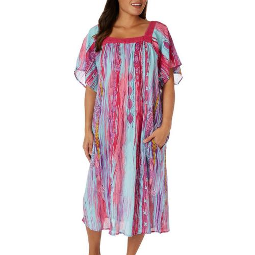 Coral Bay Sleepwear Womens Gauze Short Sleeve Nightgown