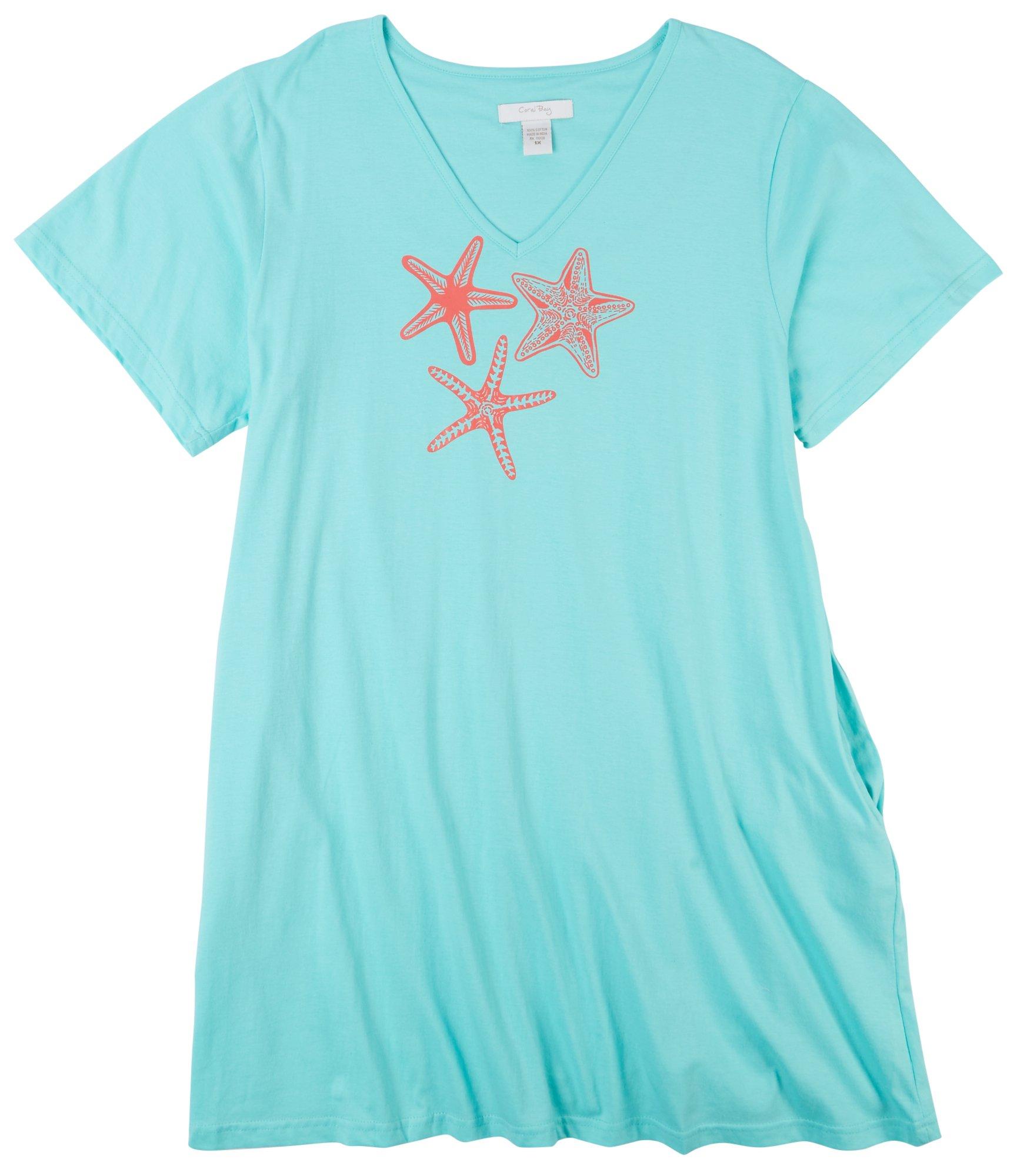 Plus V-Neck Starfish Sleeptee