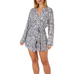 Juniors Rosey Animal Hearts Soft Belted Robe