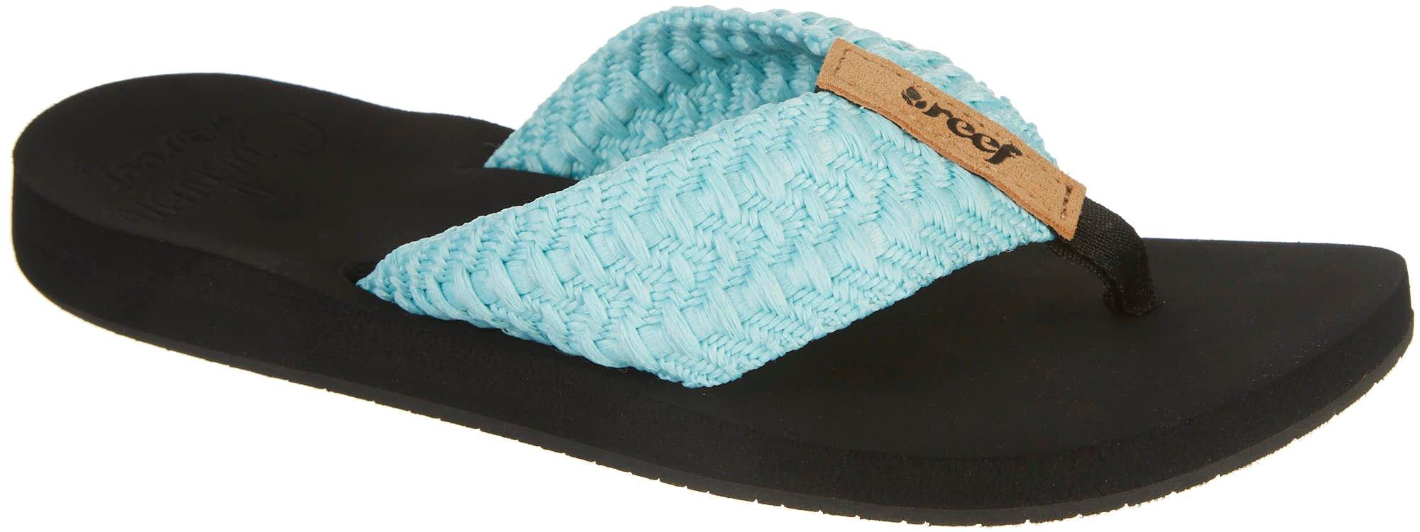 womens teal flip flops