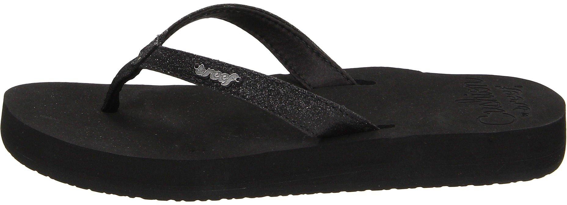 reef black cushion flip flops