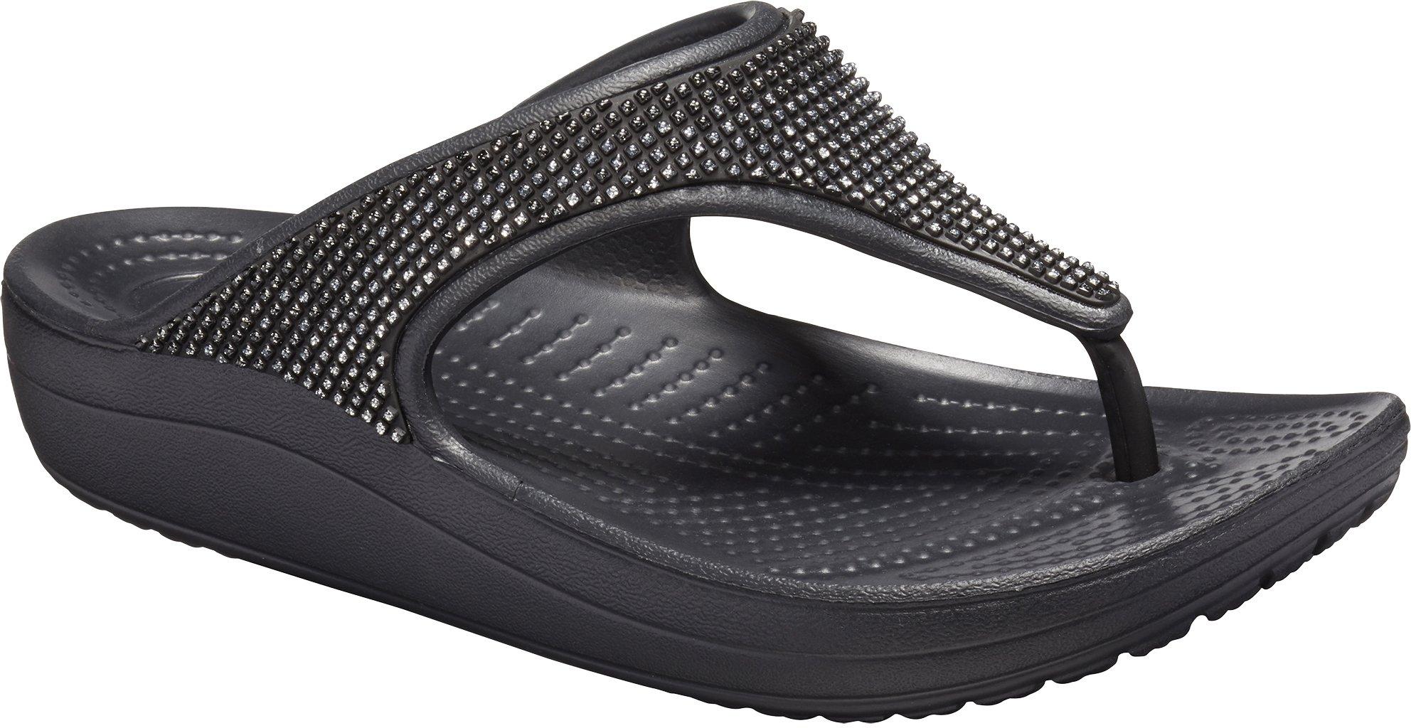 crocs capri sequin flip flop