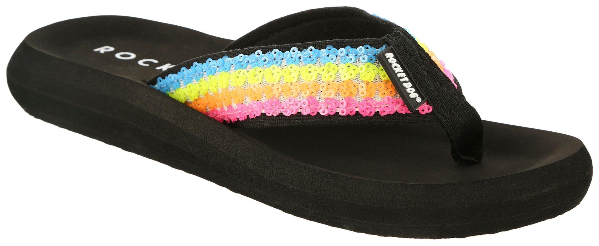 Women's Super Sleek Fluro Flip Flop in Fluro Pink