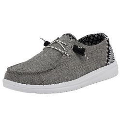 Hey Dude Womens Wendy Chambray Washable Casual Sport Shoes