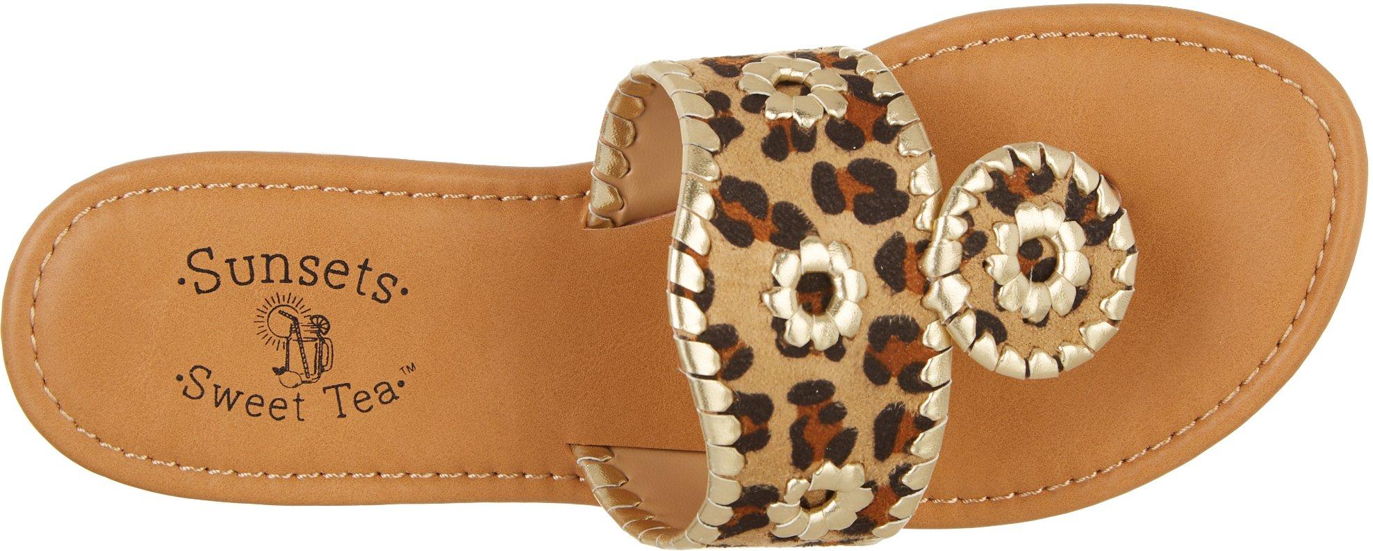 cheetah print slide sandals