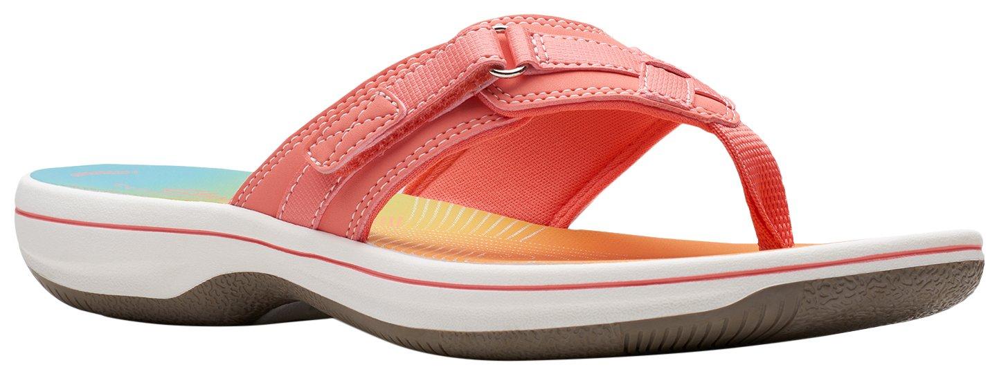 Clarks Cloudsteppers Floral Sport Thong Sandals - Brinkley Flora 