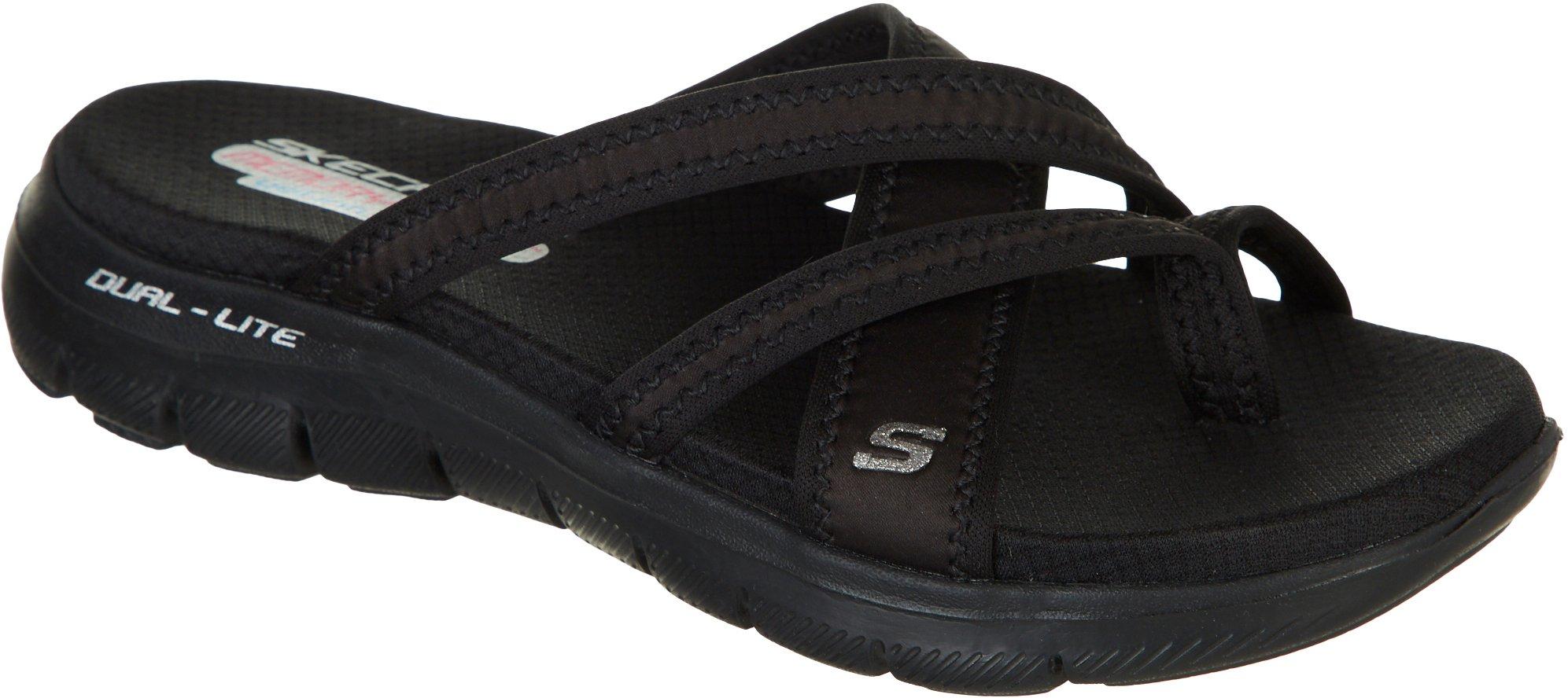 womens white skechers sandals