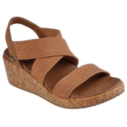 Skechers Womens Arch Fit Beverly Wedge Sandals