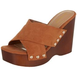 Bamboo Womens Timber Wedge Sandals