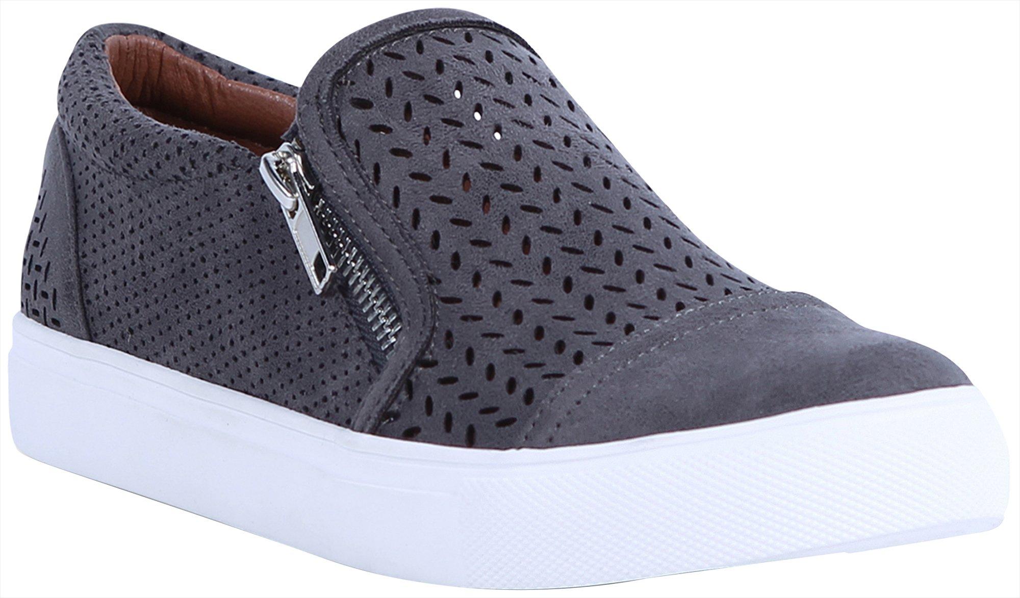 report alexa perforated zip sneaker