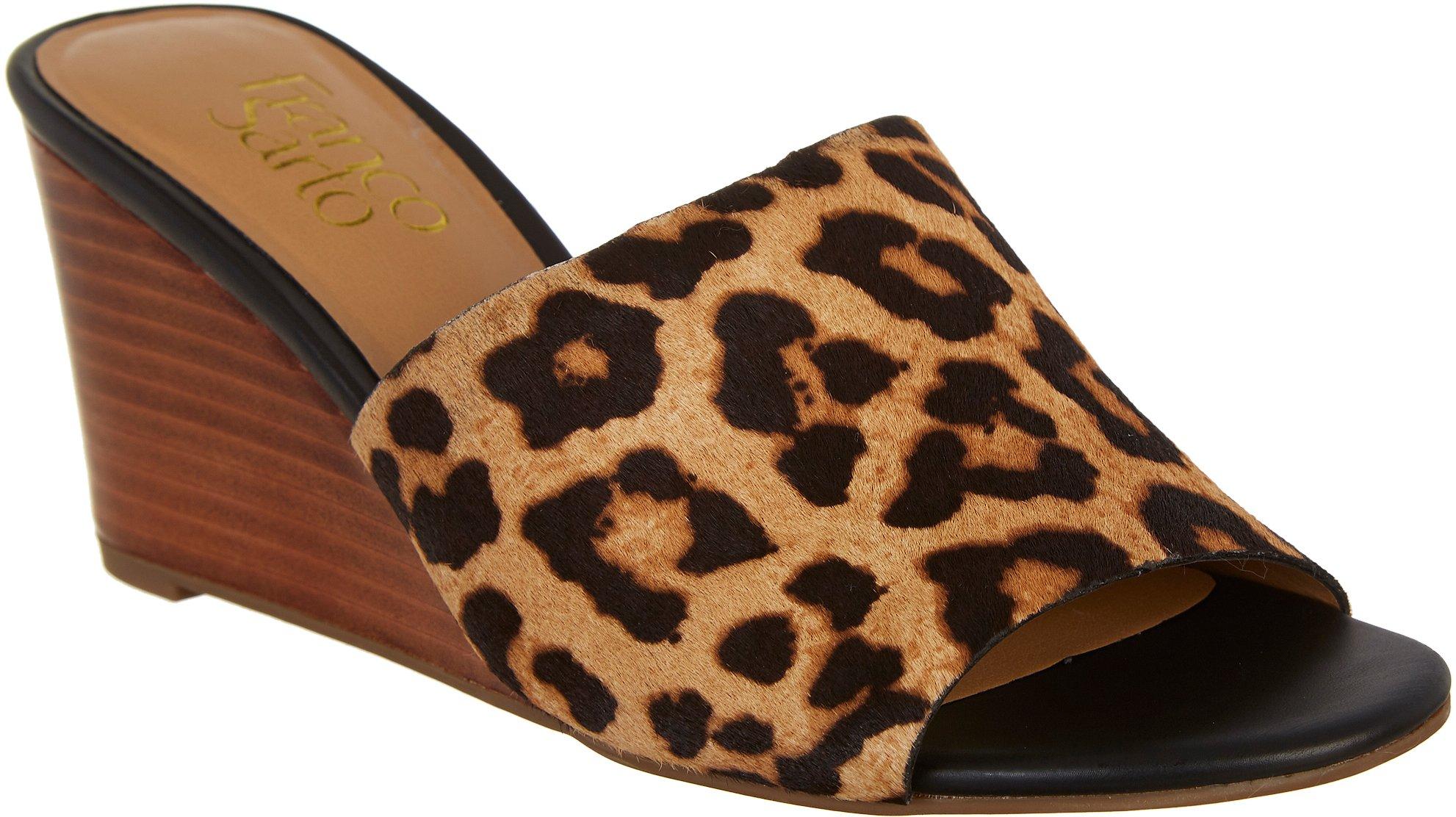 franco sarto leopard sandals