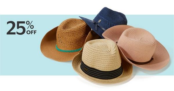 25% Off Hats for women