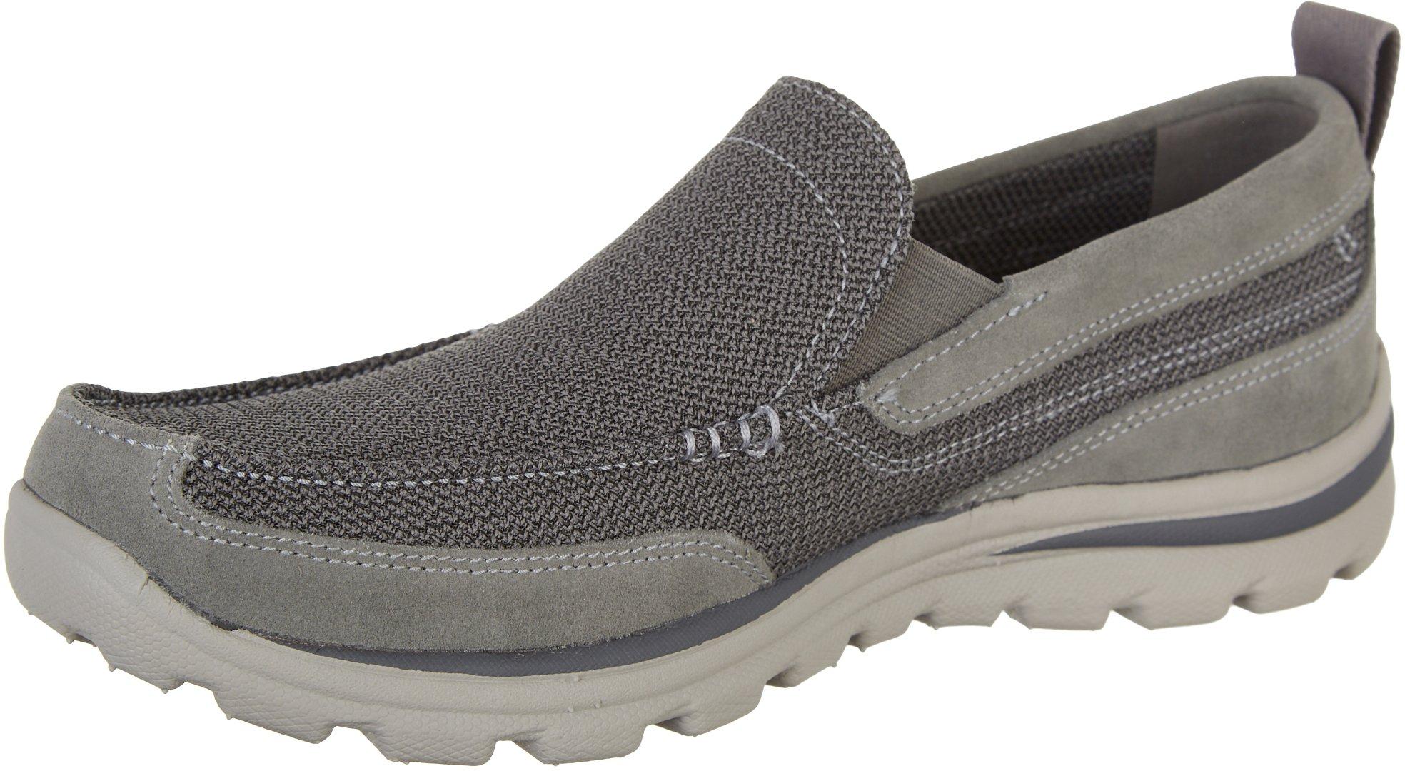 Skechers Mens Relaxed Fit Milford Slip On Shoes 11 Charcoal/grey | eBay