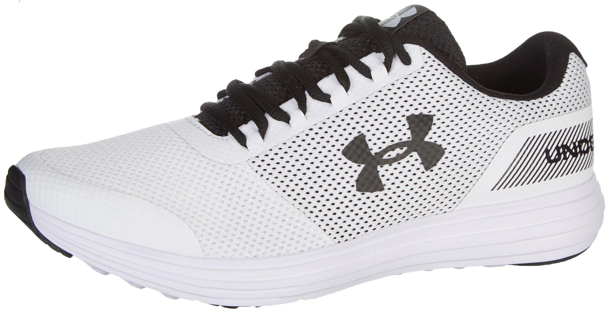 under armor black tennis shoes