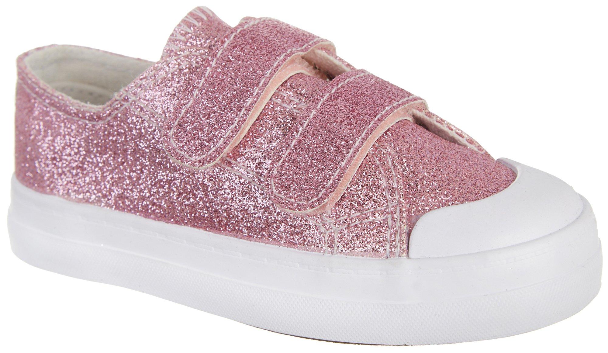 Skechers Toddler Girl Bitty Bow Sparkly Black Comfy Slip-on Sneakers 9M or 10M