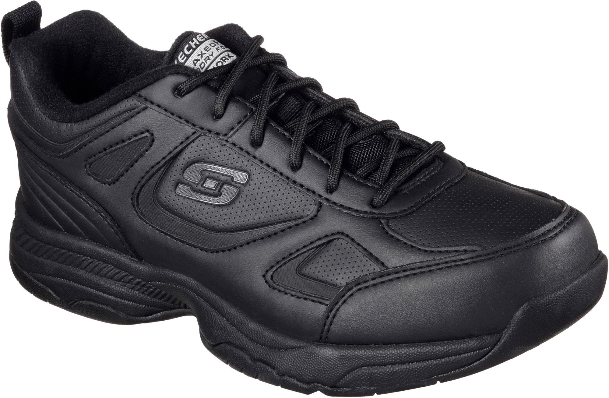 all black slip resistant shoes
