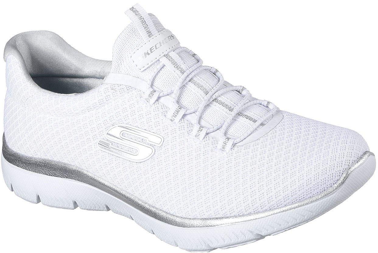 skechers blue tennis shoes