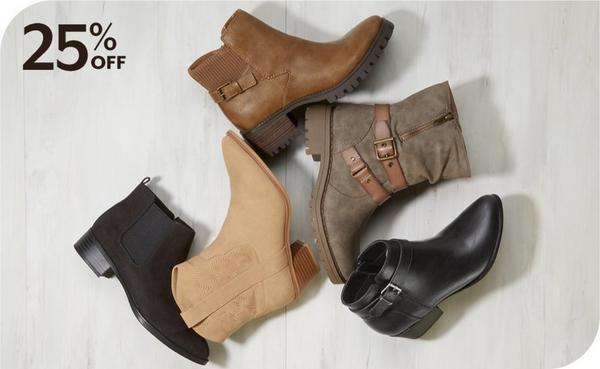 25% off Boots for women