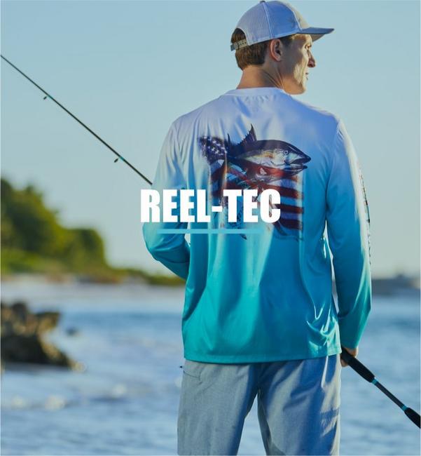 Reel Legends Mens Solid Performance Reel-Tec T-Shirt - Peach - Small