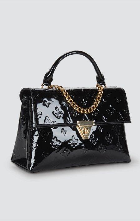 Malibu Street patent leather handbag