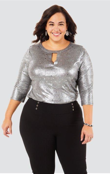 Buy Dark Green Solid Women Plus Size Slim Pants Online - Shop for W