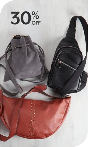 30% Off Fashion handbags, handsfree bags & wallets