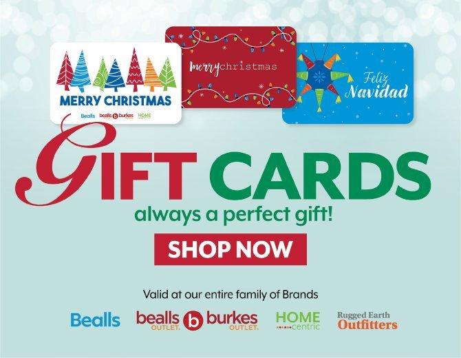 Gift cards - The perfect gift all year round. Use in-store and online. Shop Now