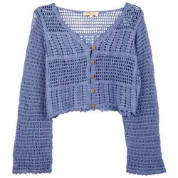 Rebellion Juniors Crochet Long Sleeve Sweater