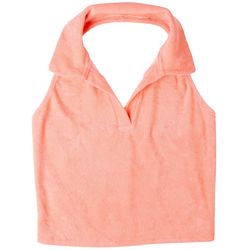 Caution To The Wind Juniors Terry Halter Sleeveless Top