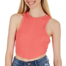 Love Tree Juniors Solid Cropped Ribbed Tank Top