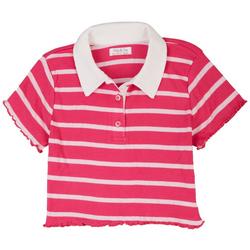 Juniors Striped Polo Shirt