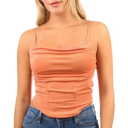 Almost Famous Juniors Solid Cowl Neck Tank Top