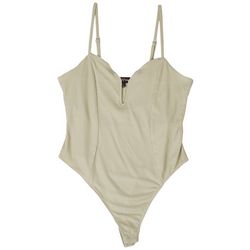 Almost Famous Juniors Sweetheart Ribbed Bodysuit